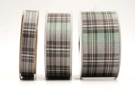 Grau und Olivgrün Anwesen Karomusterband_AI